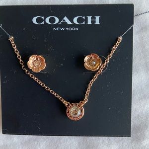 Coach earring and necklace set